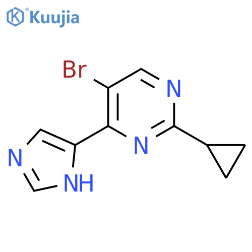 5-bromo-2-cyclopropyl-4-(1H-imidazol-4-yl)pyrimidine structure