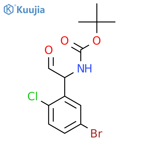 tert-butyl N-1-(5-bromo-2-chlorophenyl)-2-oxoethylcarbamate structure