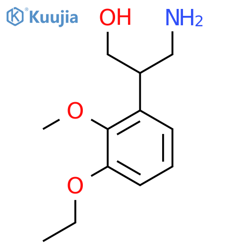 3-amino-2-(3-ethoxy-2-methoxyphenyl)propan-1-ol structure