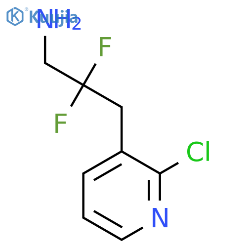 3-(2-chloropyridin-3-yl)-2,2-difluoropropan-1-amine structure