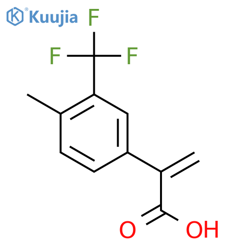 2-4-methyl-3-(trifluoromethyl)phenylprop-2-enoic acid structure