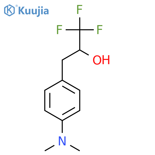 3-4-(dimethylamino)phenyl-1,1,1-trifluoropropan-2-ol structure