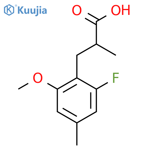 3-(2-fluoro-6-methoxy-4-methylphenyl)-2-methylpropanoic acid structure
