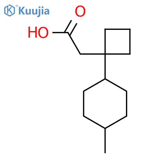 2-1-(4-methylcyclohexyl)cyclobutylacetic acid structure