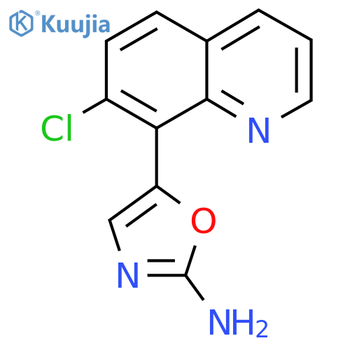 5-(7-chloroquinolin-8-yl)-1,3-oxazol-2-amine structure