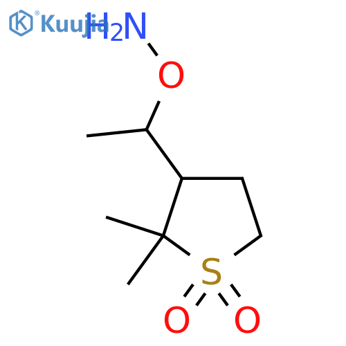 3-1-(aminooxy)ethyl-2,2-dimethyl-1lambda6-thiolane-1,1-dione structure