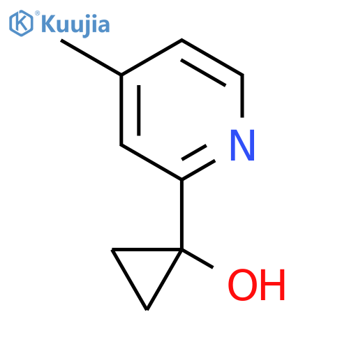 1-(4-methylpyridin-2-yl)cyclopropan-1-ol structure