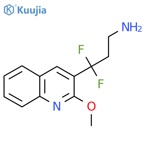 3,3-difluoro-3-(2-methoxyquinolin-3-yl)propan-1-amine structure