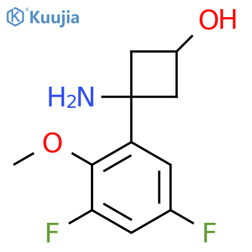 3-amino-3-(3,5-difluoro-2-methoxyphenyl)cyclobutan-1-ol structure