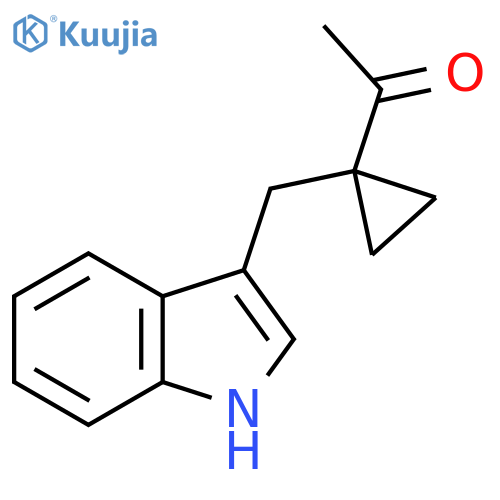 1-{1-(1H-indol-3-yl)methylcyclopropyl}ethan-1-one structure