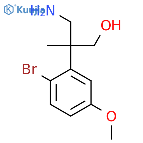 3-Amino-2-(2-bromo-5-methoxyphenyl)-2-methylpropan-1-ol structure