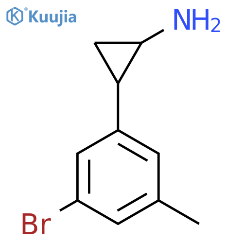 2-(3-bromo-5-methylphenyl)cyclopropan-1-amine structure