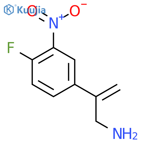 2-(4-fluoro-3-nitrophenyl)prop-2-en-1-amine structure