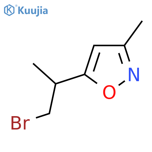 5-(1-bromopropan-2-yl)-3-methyl-1,2-oxazole structure