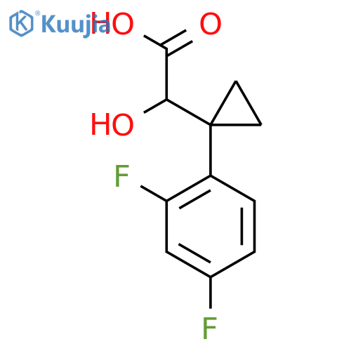 2-1-(2,4-difluorophenyl)cyclopropyl-2-hydroxyacetic acid structure