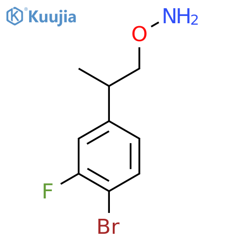 O-2-(4-bromo-3-fluorophenyl)propylhydroxylamine structure