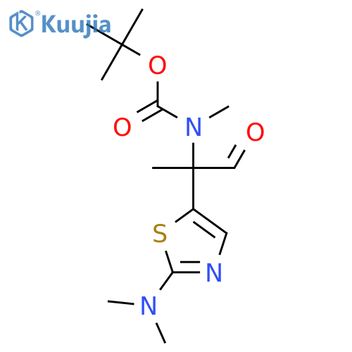 tert-butyl N-{2-2-(dimethylamino)-1,3-thiazol-5-yl-1-oxopropan-2-yl}-N-methylcarbamate structure