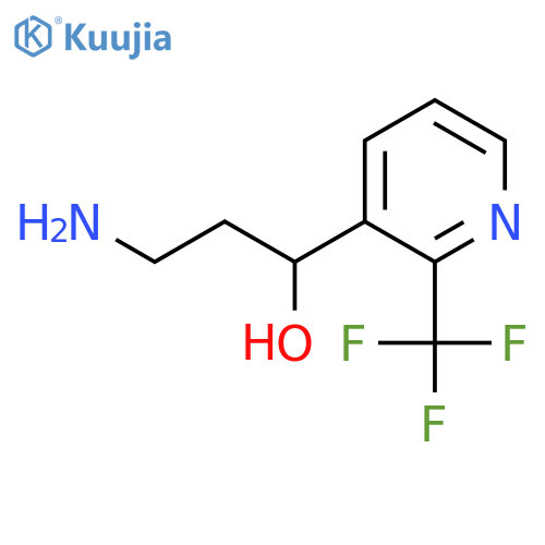 3-amino-1-2-(trifluoromethyl)pyridin-3-ylpropan-1-ol structure