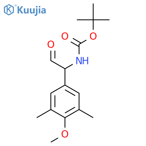 tert-butyl N-1-(4-methoxy-3,5-dimethylphenyl)-2-oxoethylcarbamate structure