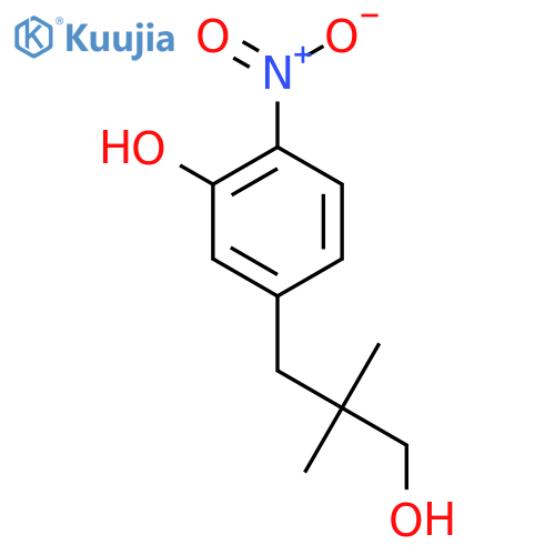 5-(3-hydroxy-2,2-dimethylpropyl)-2-nitrophenol structure