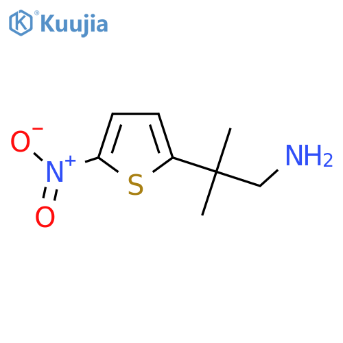 2-methyl-2-(5-nitrothiophen-2-yl)propan-1-amine structure
