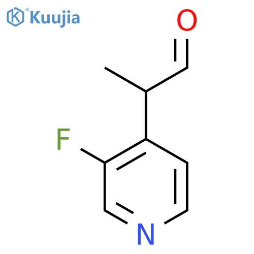 2-(3-fluoropyridin-4-yl)propanal structure