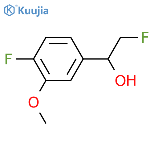 2-fluoro-1-(4-fluoro-3-methoxyphenyl)ethan-1-ol structure