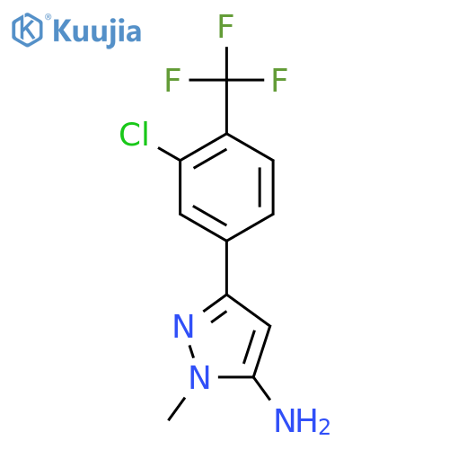 3-3-chloro-4-(trifluoromethyl)phenyl-1-methyl-1H-pyrazol-5-amine structure