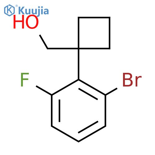 1-(2-bromo-6-fluorophenyl)cyclobutylmethanol structure