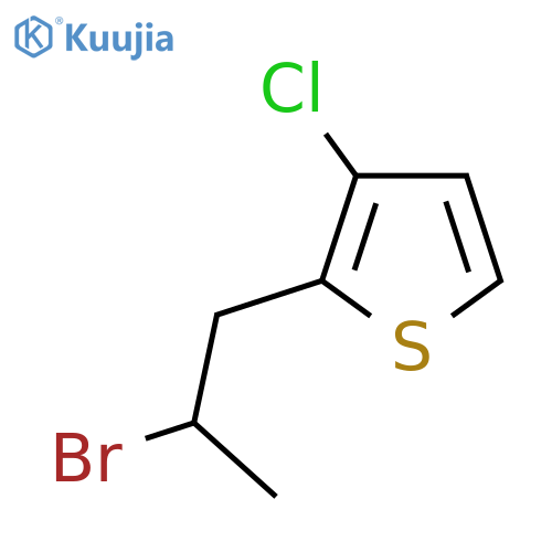 2-(2-bromopropyl)-3-chlorothiophene structure