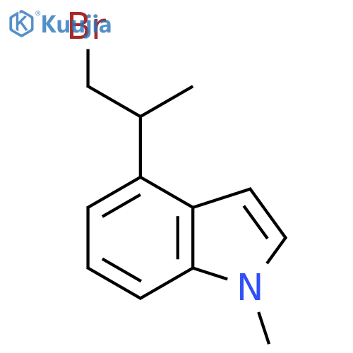 4-(1-bromopropan-2-yl)-1-methyl-1H-indole structure