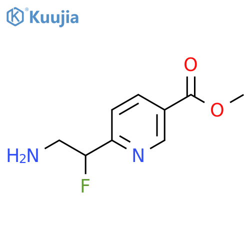 Methyl 6-(2-amino-1-fluoroethyl)pyridine-3-carboxylate structure
