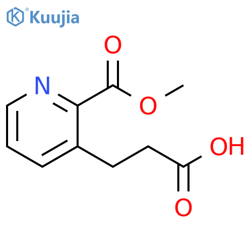 3-2-(methoxycarbonyl)pyridin-3-ylpropanoic acid structure
