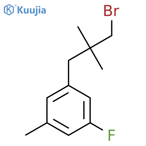 1-(3-bromo-2,2-dimethylpropyl)-3-fluoro-5-methylbenzene structure