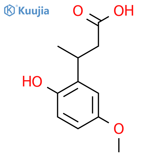 3-(2-hydroxy-5-methoxyphenyl)butanoic acid structure