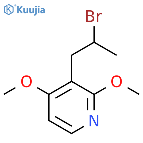 3-(2-bromopropyl)-2,4-dimethoxypyridine structure