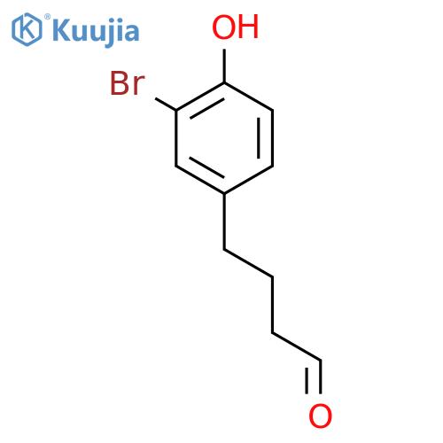 4-(3-bromo-4-hydroxyphenyl)butanal structure