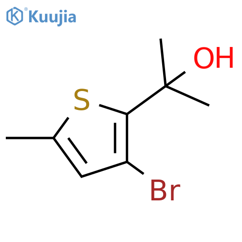 2-(3-bromo-5-methylthiophen-2-yl)propan-2-ol structure