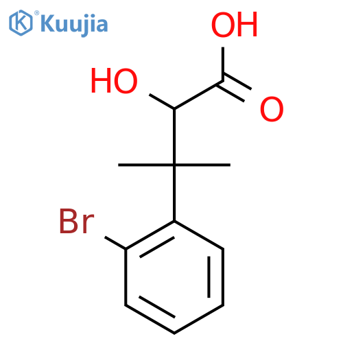 3-(2-bromophenyl)-2-hydroxy-3-methylbutanoic acid structure