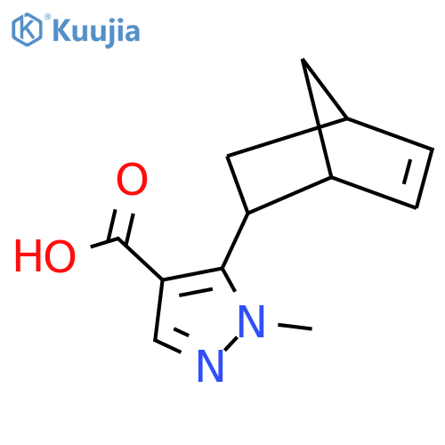 5-{bicyclo2.2.1hept-5-en-2-yl}-1-methyl-1H-pyrazole-4-carboxylic acid structure