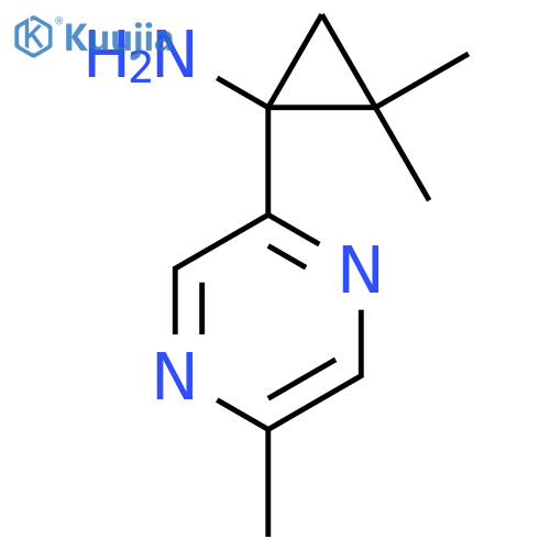 2,2-dimethyl-1-(5-methylpyrazin-2-yl)cyclopropan-1-amine structure