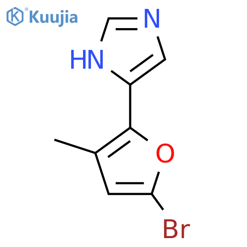 4-(5-bromo-3-methylfuran-2-yl)-1H-imidazole structure