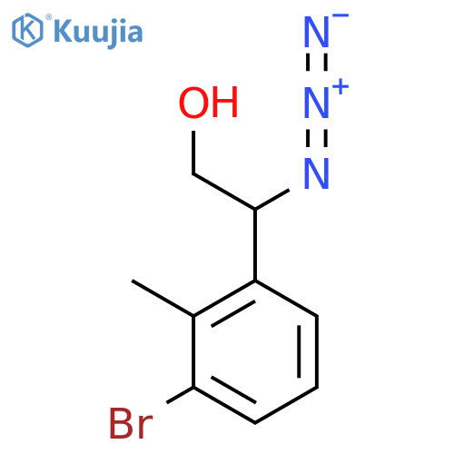 2-azido-2-(3-bromo-2-methylphenyl)ethan-1-ol structure