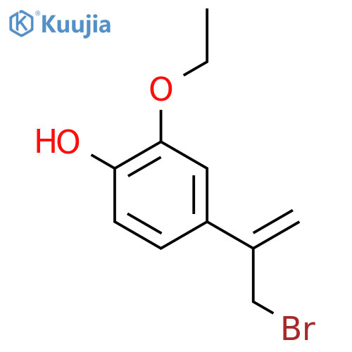 4-(3-bromoprop-1-en-2-yl)-2-ethoxyphenol structure