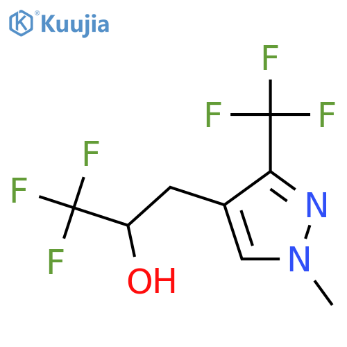 1,1,1-trifluoro-3-1-methyl-3-(trifluoromethyl)-1H-pyrazol-4-ylpropan-2-ol structure