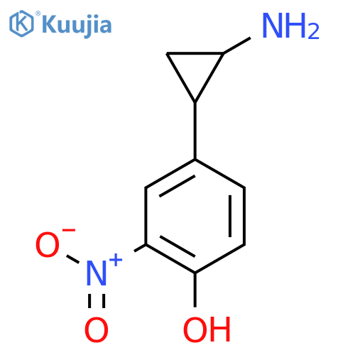 4-(2-aminocyclopropyl)-2-nitrophenol structure