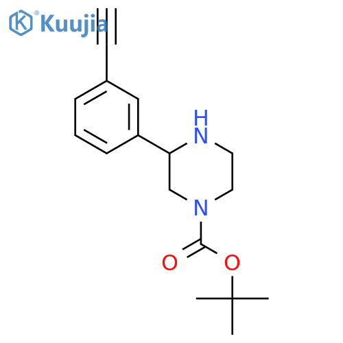 tert-butyl 3-(3-ethynylphenyl)piperazine-1-carboxylate structure