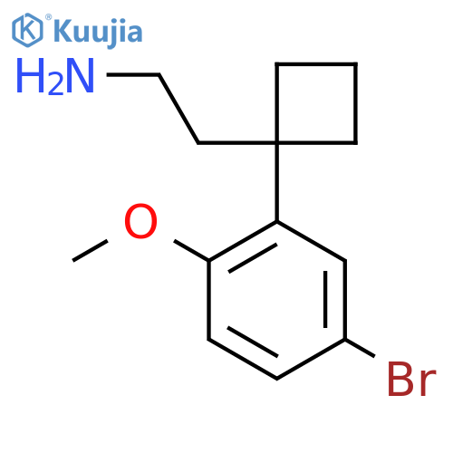 2-1-(5-bromo-2-methoxyphenyl)cyclobutylethan-1-amine structure