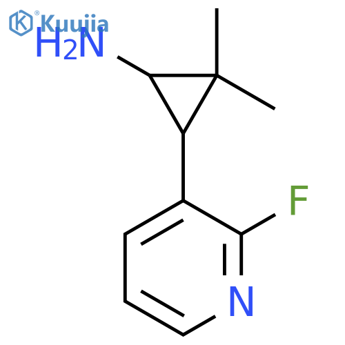 3-(2-fluoropyridin-3-yl)-2,2-dimethylcyclopropan-1-amine structure