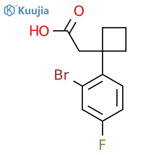 2-[1-(2-Bromo-4-fluorophenyl)cyclobutyl]acetic acid structure